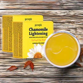 Petitfee Eye Lifting Eye Care Wrinkle Improvement Around the Eyes Chamomile Lightening Hydrogel Eye Mask (2 packs of 60) / 쁘띠페 아이 리프팅 아이케어 눈가 주름 개선 카모마일 라이트닝 하이드로겔 아이마스크 2개 60개입