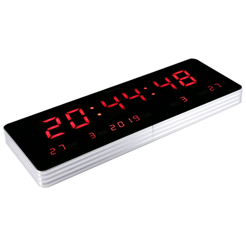 Digital LED Calendar Clock Temperature Wall Clocks (Calendar Temperature Week)