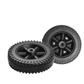 Armastuse Pack of 2 Plastic Grill Wheels, Grill Wheel Replacement Parts, 6 Inch Grill Wheels for Gas Grills and Other Brands, Black