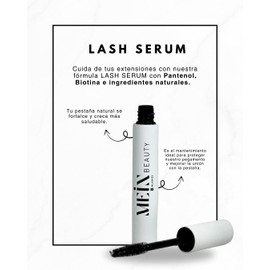 MEIN x MLashes Lash serum para fortalecimiento de las pestañas a base de biotina e ingredientes naturales.