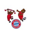 FC Bayern München Sew-On Patches, Set of 3, Red