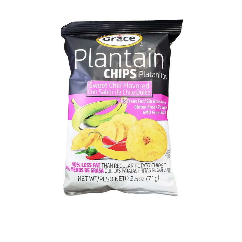 Grace Plantain Chips Sweet Chili Flavored (6 Pack, Total of