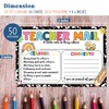 Losyze Preppy Teacher Mail Incentive Postcard Note to Parents, Preschool,