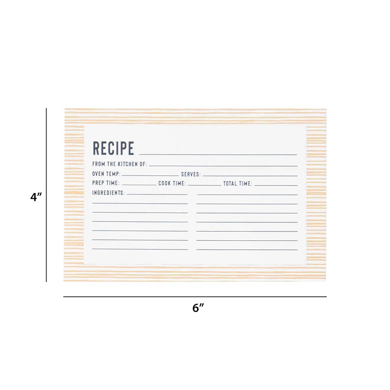 C.R. Gibson Q12-24440 Bloom Double Sided Recipe Card Set, 4"