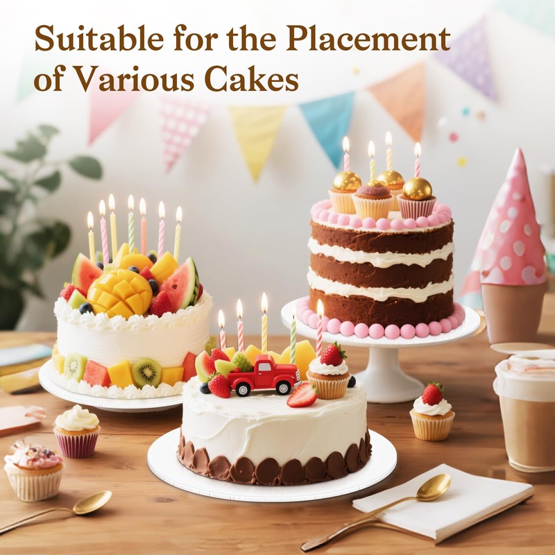 12 PCS Cake Boards 8 Inch Round, 8 Inch Cake