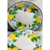 Royal Norfolk Lemon Floral Dinner Plate W/ Blue Rims, 10.5-(4)