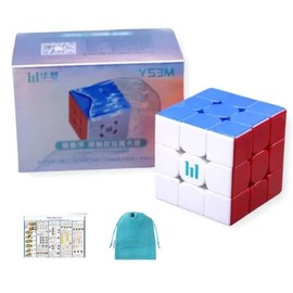 Kancharo Moyu HuaMeng YS3M Ball-Core with Magic Clothes Version, Japanese Cube Strategy & Pouch Included, 3x3 Cube, For Competitions, Sticker-less, Ball-Core with Magic Clothes Version