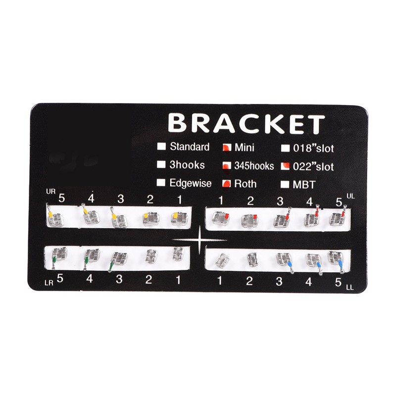 10 Packs Metal Dental Teeth Orthodontics Brackets Braces Mini Roth
