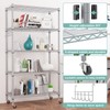 Himimi 5-Tier Storage Shelf Wire Shelving Unit on Wheels, Adjustable