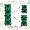 Umigy 2 Set Dark Green 7 Tier Stackable Vertical Planters