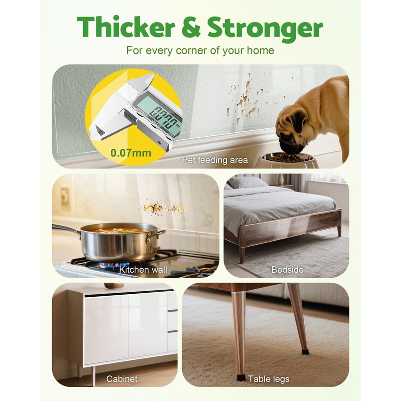 Gimars Transparent Cat Scratching Mat, 20 x 500 cm