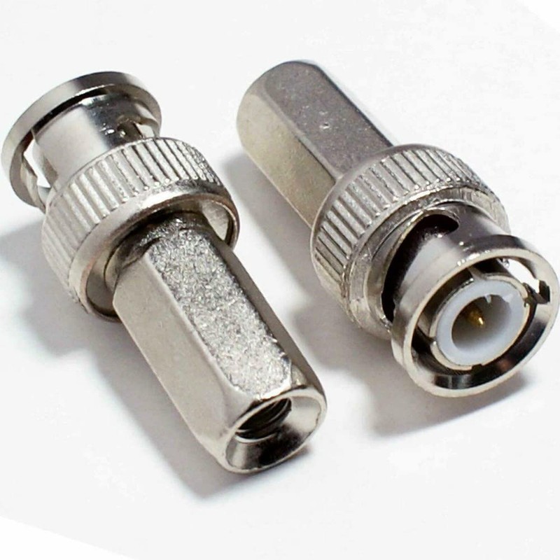 V-Fiabilidad 25PCS RG59 Coaxial Cable Connector, CCTV Twist On BNC