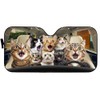 Fun Surprised Cat Automotive Windshield Sunshades Car Front Window Sun