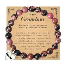 Christmas Bracelet Gifts for Grandma Beaded Bracelets for Women Nana Gifts from Granddaughter Grandson Birthday Gifts for Grandma Grandmother Gifts from Grandchildren Thank You Gifts for Nana