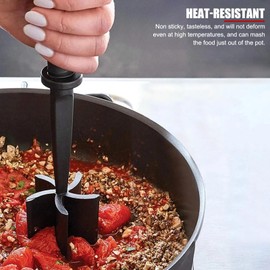 EVTSCAN ABS Plastic Meat Chopper for Cooking Ground Beef, Pork, Chicken, with 5 Wide Blades, Heat Resistant, Easy to Clean, Chop Spatula for Home Kitchen Utensil Tool