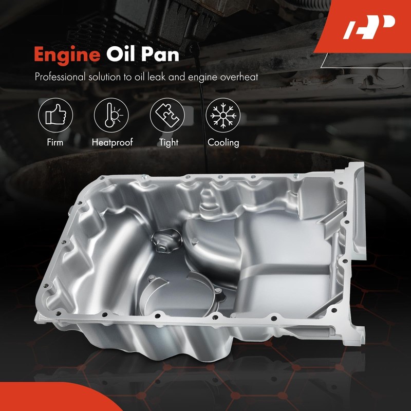 A-Premium Engine Oil Pan Sump with Drain Plug Compatible with