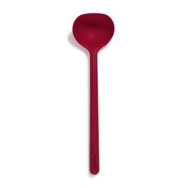 GreenPan Silicone Ladle, Soup Mixing Stirring Serving, Cooking Kitchen Utensil, Flexible Rubber Nonstick Cookware, Rigid Steel Core, Heat-Resistant, Anti-Slip Handle, BPA-Free, Dishwasher Safe, Red