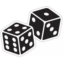 Decals of America Pair of Dice Vinyl Decal 6 inches wide