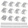 20 Pcs Sliver Small Hinge Hardware, 201 Stainless Steel Folding