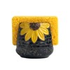 GABROC Ceramic Sink Sponge Holder, Sunflower Shape, Yellow, Drying Rack,