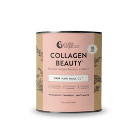 Nutra Organics Collagen Beauty Watermelon Strawberry 225g | Anti-Aging Collagen Peptides and Vitamin C | Collagen Powder for Healthy Hair, Nail, Skin and Gut Wellbeing (18 Serves)