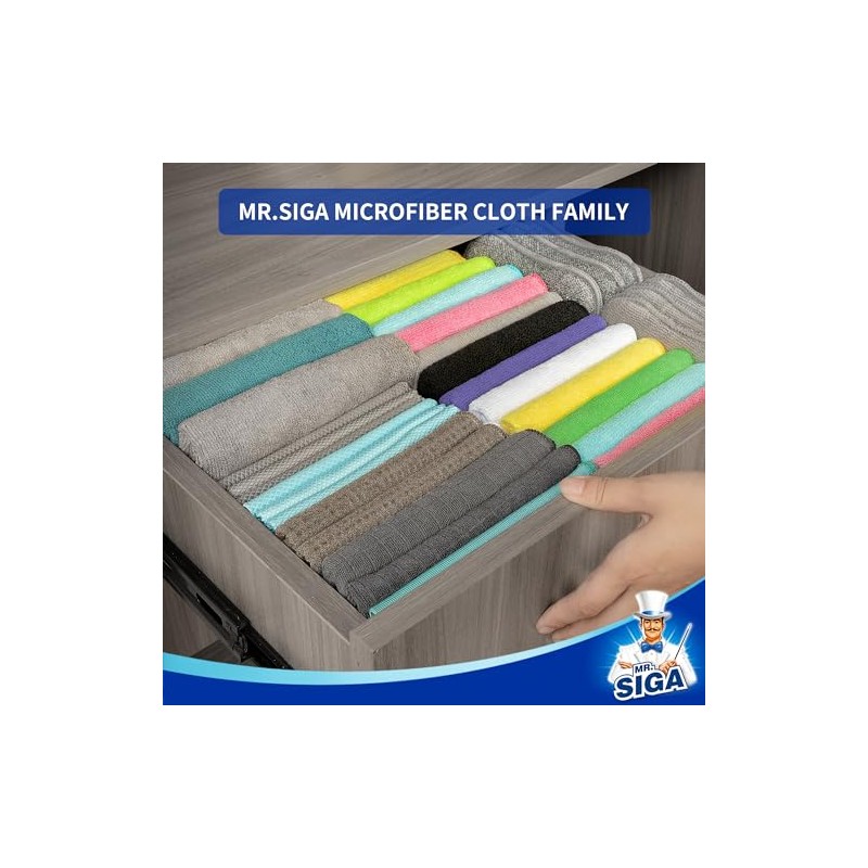 MR.SIGA Paños de Limpieza de Microfibra, Toallas de Microfibra Multiusos,