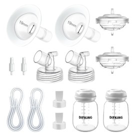 DIFKING Pump Parts Compatible with Spectra S2 Spectra S1 9 Plus Synergy Gold for Spectra Pump Parts Replacement Kit Accessory 19mm Flange Duckbill Valve Tubing Bottle Connector Backflow Protector