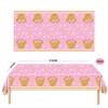 2Pcs Pink Plastic Tablecloth,Min-nie Table Cloth Birthday Party Disposable Tablecloth,137*274cm