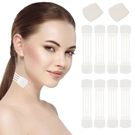 44 PCS Neck Tape Lifting Invisible Set - Neck & Face Lifting Tape, Instant Necks Lift Strap Patch Tightening Tapes Invisible Firming, High Elastic Face Necks Lifting-Tape(4 tapes + 40 patches)