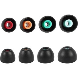 Replacement Ear Tips for Sony WF-1000XM5 (4 Pairs) - for WF-1000XM4, WF-1000XM3, WF-XB700 Earbuds | Secure Fit, Comfort, Noise Isolation | Black