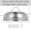 Stainless Steel Basting Cover for 14" Woks, 13.5" (13" Inner