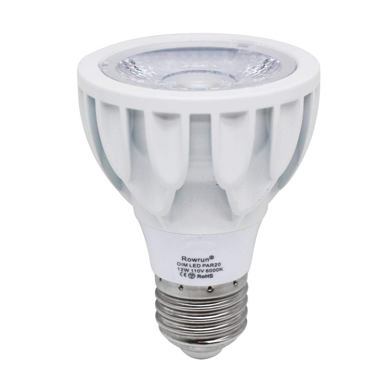 Rowrun PAR20 12W Narrow Flood Light Bulb E26 Dimmable LED