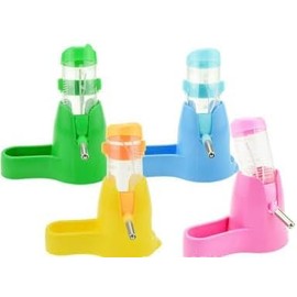 E&K726 Small Animals Hamster Water Fountain (80ml) Food and Water Supply in One! (Blue, 80ml)