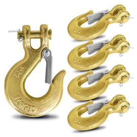 OAFHZMAO Slip Hook, 4Pack Heavy Duty Forged Steel Safety Hook 5/16'', G70 Tow Chain Clevis Grab Hook for Trailer Truck Transport Tow Chain Hook，3/4 in Opening,14,000 Lb Capacity