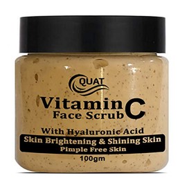 Quat Vitamin C Skin Brightening & Shining Face Scrub for Glowing Skin,Oily,Dry Skin,Women,Men (100gm)