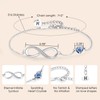 CDE Infinity Heart Initial Bracelets for Women Adjustable Dainty Letter