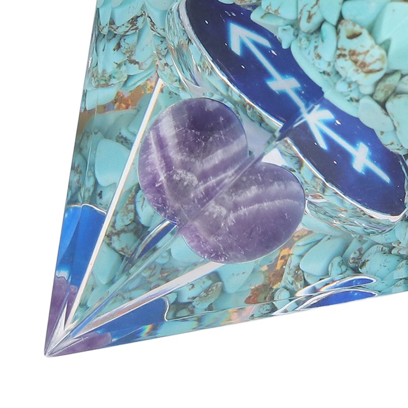 Constellation Pyramid Stone for Positive Energy Reduce Stress Chakra Resin