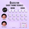 BTArtbox Press on Toenails Short, White Press on Toe Nails
