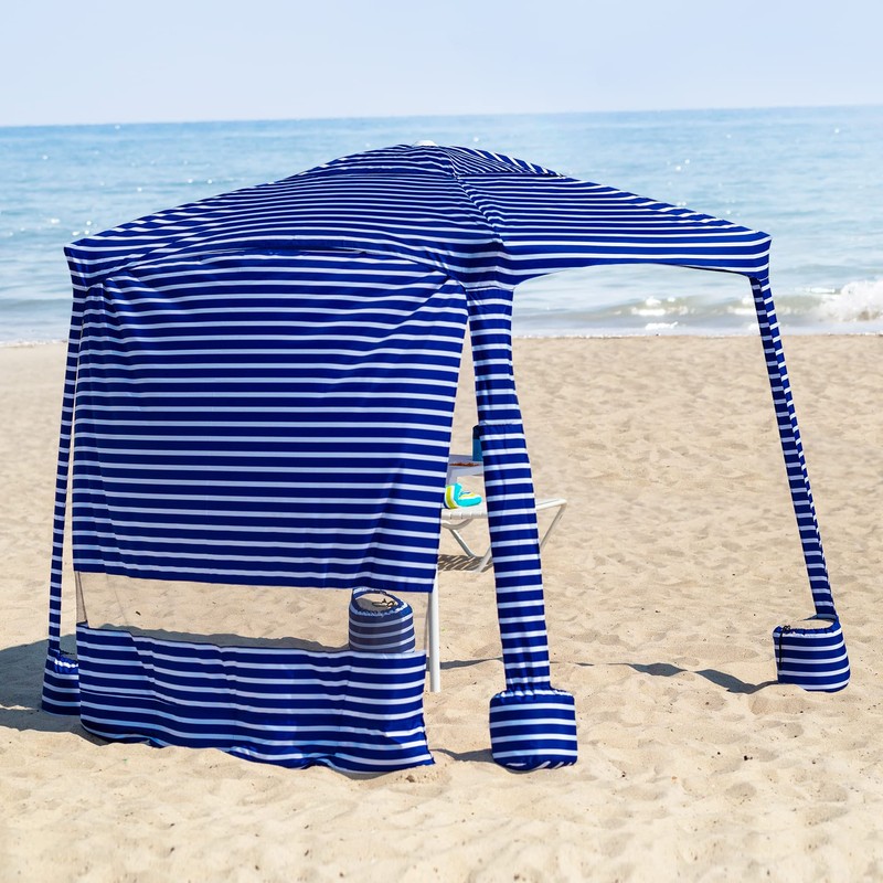 AMMSUN Beach Cabana, 6.2'×6.2' Beach Canopy, Easy Set up and