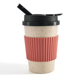Compact Coffee cup with Durable Ceramic Insert & Heat-Resistant Silicone Sleeve | Stylish Concealed Design, Ideal for Social Events and Travel