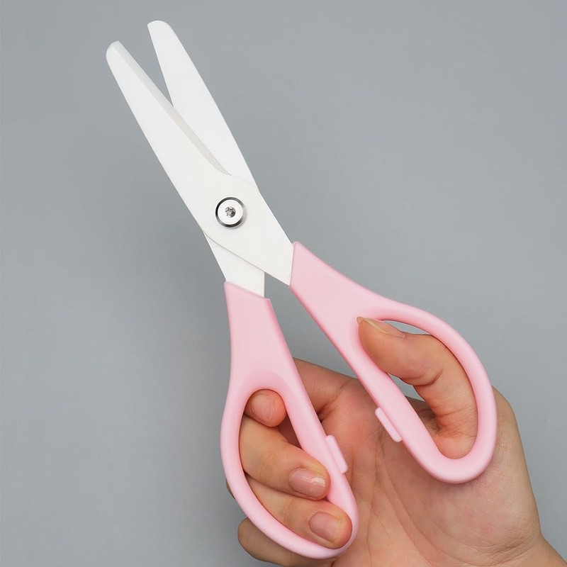 Pink Ceramic Scissors 8" Kitchen Scissors Blade Metal Free Lab