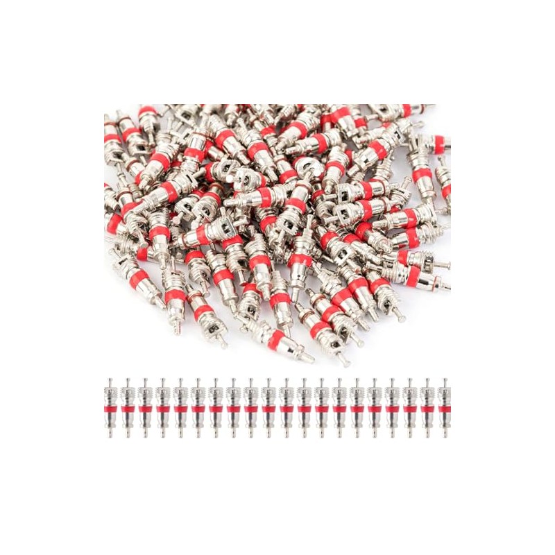 Takelablaze 100Pcs Tire Valve Core Schrader Valve Core Replacement Tire