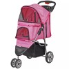 SEGAWE 3-Wheels Foldable Pet Stroller Dog Cat Carrier Trolley Cart