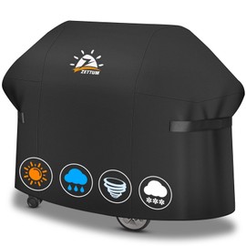 Zettum BBQ Cover 129 CM - 7139 Grill Barbecue Cover for Weber Spirit II 300 and Spirit 300 Series Heavy Duty & Waterproof, PU Cover for Weber Spirit I & II E310, E330, E315(129 L x 45 W x 106 H cm)