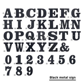 Monlyey - Metal Modern House Numbers Address Letters - Metal Numbers Letters Door Numbers Signage Street Home Address Plaque for Garden Door Mailbox Decor (Black 3", A)