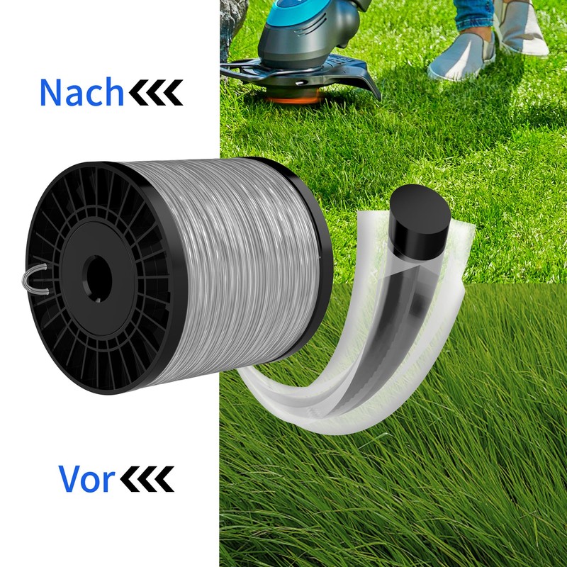 Forever Speed String Grass Trimmer Lines Black Grey 2.4 mm