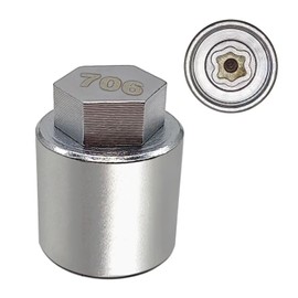 JEUCLEL JL 706 for 27mm Nuts, Wheel Locking Nut Key for Jeep (JL) Dodge, Wheel Lock Nut Socket Adapter Wheel Anti-Theft Lug Nut Removal Tool, Anti-Theft Screw Remover