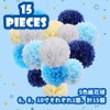 YFFSFDC Paper Pom Poms, Honeycomb Balls, Set of 15, Paper