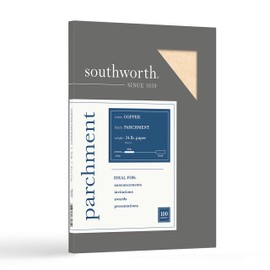 Southworth Parchment Specialty Paper, 24 lb Bond Weight, 8.5 x 11, Copper, 100/Pack
