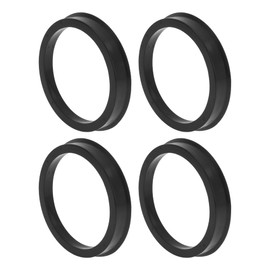 A ABSOPRO Wheel Hub Centric Ring Durable OD 64.1mm to ID 54.1mm Wheel Center Shaft Shock Absorbing Hub Ring Polycarbonate Black 4pcs